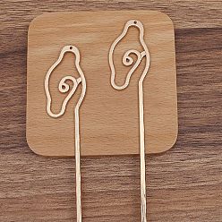 Rose Gold Ancient Style Alloy Hair Stick Finding, for DIY Jewelry Accessories, Cloud, Rose Gold, 171x29x4mm, 20pcs/set