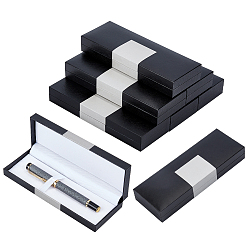 Black Paper Pen Gift Boxes, Rectangle, Black, 17.4x6.3x2.8cm