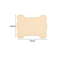 Мокасин Доски для намотки ниток из фанеры, для вышивания крестиком швейное ремесло, мокасин, 72x56 мм