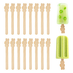 Kaninchen 50 Stück Holz-Kuchenstäbchen, Eisstangen für DIY Eis Eis Kuchenform, Kaninchen, 118x20x2 mm