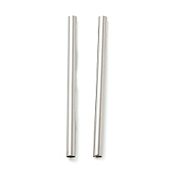 Платина Бисера латунной трубки, без свинца и без кадмия, колонка, платина, 30x2 мм, отверстие : 1.6 мм