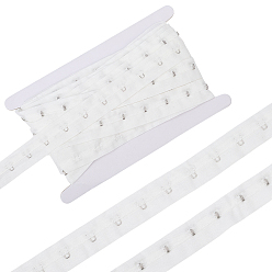 Белый 5 ярдов хлопковой ленты для пуговиц, с крюком из нержавеющей стали, аксессуар для одежды, белые, 25 мм