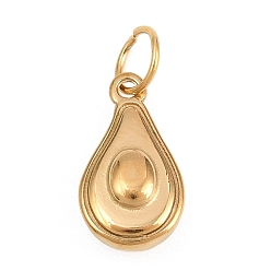 Avocado 304 подвески из нержавеющей стали, золотые, авокадо очарование, 16x9x5 мм, отверстие : 5 мм