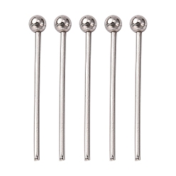 Нержавеющая Сталь Цвет Устойчивы к потускнению 304 штифты с шарообразной головкой из нержавеющей стали, цвет нержавеющей стали, 18x0.7 мм, 21 датчик, Руководитель: 1.9 mm