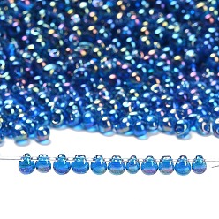 (DP291) Transparent Capri Blue AB Миюки 3.4мм капельные бусины, японский бисер, прозрачные цвета AB, (dp291) прозрачный капри синий ab, 3.4x3 мм, отверстие : 0.65 мм, Около 180 шт / 10 г