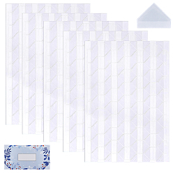 Fantasma Blanco Pegatinas autoadhesivas para esquinas de papel fotográfico, para álbum de recortes con marco de bricolaje, album de fotos, triángulo, fantasma blanco, 104x146x0.5 mm