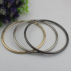 Черный Цвет Металла Ручки для сумок из сплава, кольцо, аксессуары для замены сумок, металлический черный , 0.6 см, Внутренний диаметр: 12.5 cm