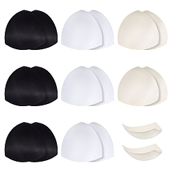 (52) Непрозрачная лаванда 9 пар 3 цветов треугольные поролоновые вкладыши для бюстгальтера, для спортивного бюстгальтера чашки купальник, разноцветные, 132x132x5 мм, 3 пары / цвет