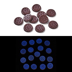 Плоский Круглый Светящаяся смола декодирует кабошоны, светится в темноте, печенье, плоско-круглые, 10x2 мм