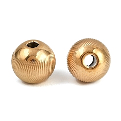 Золотой 304 из нержавеющей стали бусы, ионное покрытие (ip), круглые, золотые, 8x7 мм, отверстие : 2 мм