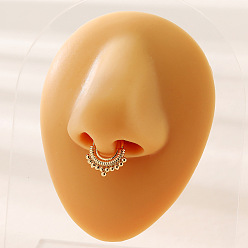 Золотой Латунные круглые бусины/подковообразные штанги для носа, золотые, внутренний диаметр: 8 мм