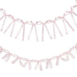 Pink 2 стили баннеров с бантом из ткани, для вечеринок, фестивалей, украшений для дома, розовые, 1480~1780 мм