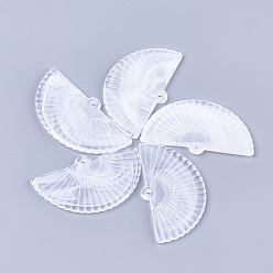 Прозрачный Акриловые подвески, Стиль имитация драгоценных камней, вентилятор, прозрачные, 28x49x3 мм, Отверстие : 2 мм , около 166 шт / 500 г