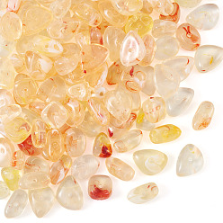 Оранжевый 50g прозрачные акриловые бусины, самородки, два тона, оранжевые, 10~14.5x7~11x4.5~6 мм, отверстие : 1.4 мм