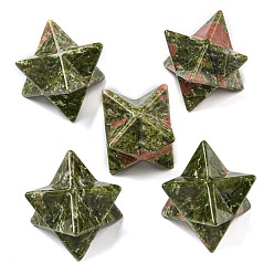 Unakite Natural Unakite Beads, No Hole/Undrilled, Merkaba Star, 25x25x25mm