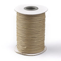 Tan Korean Waxed Polyester Cord, Tan, 1mm, about 85yards/roll