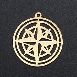 Золотой 201 подвески из нержавеющей стали, лазерная резка, звонить звездочкой, золотые, 33x30x1 мм, отверстие : 1.8 мм