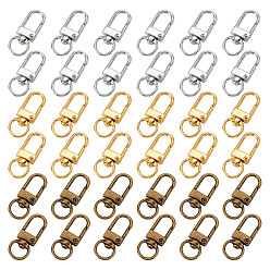 (52) Непрозрачная лаванда 42 шт 3 цвета поворотные застежки из сплава, поворотный карабин-лобстер, разноцветные, 32.5x13x5.5 мм, 14 шт / цвет