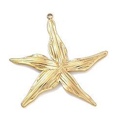 Морская звезда 304 подвески из нержавеющей стали, золотые, морская звезда, 36x35.5x2.5 мм, отверстие : 1.5 мм