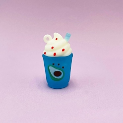 Королевский синий Пластиковые подвески из пвх, мороженое напитки чары, королевский синий, 50x40 мм