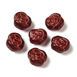 Темно-Красный Непрозрачные бусины лэмпворк, роза, темно-красный, 13x8 мм, отверстие : 1 мм, Около 58~70 шт / 100 г