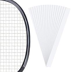 Белый 50шт. прозрачные пластиковые защитные накладки для бадминтонных ракеток, прямоугольные, белые, 250x17x0.3 мм