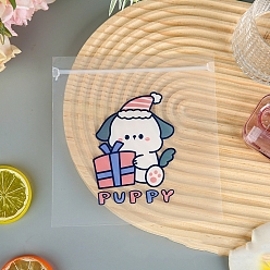 Собака Печатные пакеты с застежкой-молнией для животных, прямоугольные, собака, 16x15 см