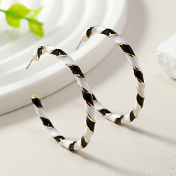  Модные серьги-гвоздики из сплава в форме буквы С, платина