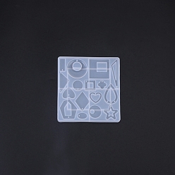 Mixed Shapes DIY силиконовые формы для кулона, формы для литья смолы, для уф-смолы, изготовление ювелирных изделий из эпоксидной смолы, ромб/звезда/капля, 115x125 мм