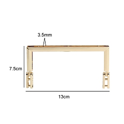 Golden Metal Purse Frames, Bag Handle, for Bag Sewing Craft, Golden, 13x7.5cm
