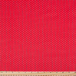 Roja Tela de algodón con estampado de lunares, accesorios de la ropa, para la artesanía bricolaje, rojo, 1 mm