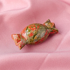 Унакит Природные украшения для дома unakite, фигурка из энергетического камня Рейки, форма конфет, 50 мм