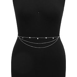 Платина Сплав 3 цепь из слоев звеньев цепи с кисточками, диск, платина, 680 мм