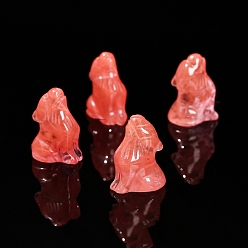 Стеклянный Камень Арбуза Арбуз, каменное стекло, резные фигурки волка, для украшения рабочего стола домашнего офиса, 26 мм