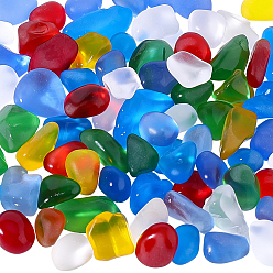 Mixed Color 80Pcs Ocean Series Glass Display Decoration, Nuggets, Mixed Color, 10~30mm