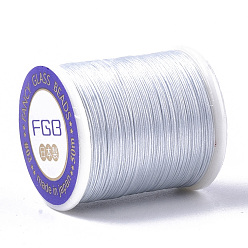 Light Grey Nylon 66 Coated Beading Threads for Seed Beads, Light Grey, 0.1mm, about 54.68 yards(50m)/roll