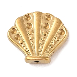 Shell Shape 304 из нержавеющей стали бусы, золотые, формы раковины, 13.5x16x3.5 мм, отверстие : 1.4 мм