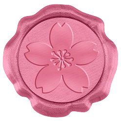 Цветок 50шт. клейкие восковые наклейки, конверт печать украшения, для поделок альбом diy подарок, бледно-фиолетовый красный, цветок, 30 мм