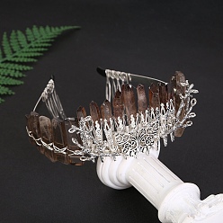 Дымчатый Кварц Резинки для волос из натурального дымчатого кварца, аксессуары для волос для женщин и девочек, 165x140x70 мм