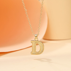 Letter D Ожерелья с подвесками в виде инициалов из сплава, золотые, Буква D, 18.31 дюйм (46.5 см)