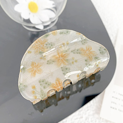 Папайя Оранжевый Акриловые коготь заколки, аксессуары для волос для женщин и девочек, арка, papayawhip, 80x45 мм