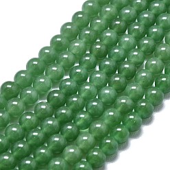 Морско-зеленый Натуральный Malaysia нефритовые бусы пряди, окрашенная и подогревом, круглые, цвета морской волны, 4~4.5 мм, отверстие : 0.8 мм, около 85~88 шт / нитка, 14.57~14.96 дюйм (37~38 см)