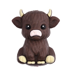 Кокосово-Коричневый Силиконовые бусины, крупный рогатый скот, кокосового коричневый, 30.5x26x18.5 мм, отверстие : 2 мм