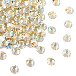 80100 200 Jonquil AB Preciosa® maxima crystal без горячей фиксации плоские камни, чешский хрусталь, срыв твердой мозговой оболочки, круглый(438 11 615 шатон-роза), 80100 200 жонкиль аб, ss 10 (2.7~2.9 мм)