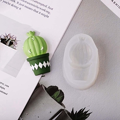 Белый Силиконовые формы для свечей своими руками, формы для литья смолы, кактус, для уф-смолы, изготовление ювелирных изделий из эпоксидной смолы, белые, 69x48 мм