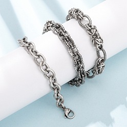 Античное Серебро Винтажные 304 цепочки из нержавеющей стали, античное серебро, 20.28 дюйм (51.5 см)