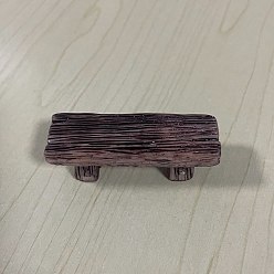 Серо-розавый Скамейки из смолы, мини-мебель, украшение сада кукольного домика, увядшая роза, 56x16 мм