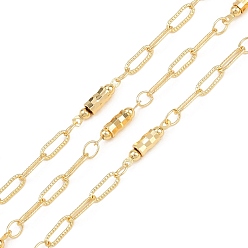 Настоящее золото 18K Латунные овальные звенья цепи, пайки, с катушкой, с круглых бусин, реальный 18 k позолоченный, 7.5x3x0.8 мм