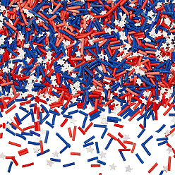 (52) Непрозрачная лаванда 100g кабошоны из полимерной глины ручной работы, модные аксессуары для украшения ногтей, трубка со звездой, разноцветные, 2~12x1.5 мм