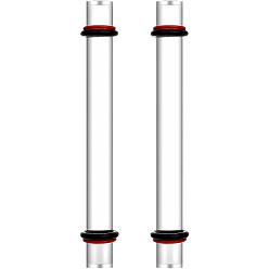 Прозрачный 1 набор акриловых скалок, с кольцом, прозрачные, 196x19 мм